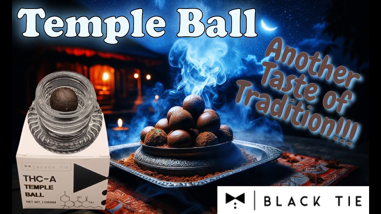 Trying Black Tie THCa Temple Ball Hash - Sacred Flavors!