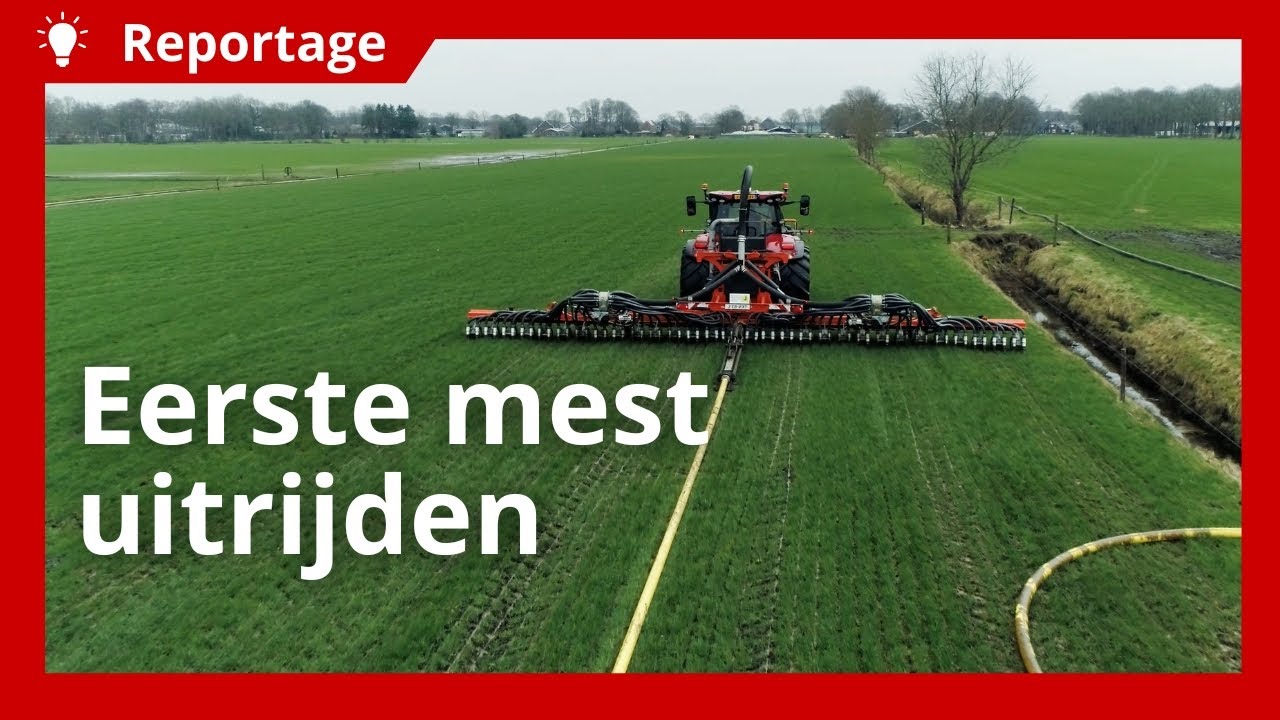 Succesvol mest uitrijden met sleepslang op gedraineerde grond