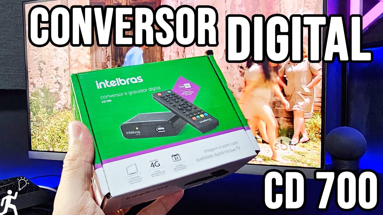 TRANSFORMEI MEU MONITOR EM TV COM CONVERSOR DIGITAL INTELBRAS CD 700