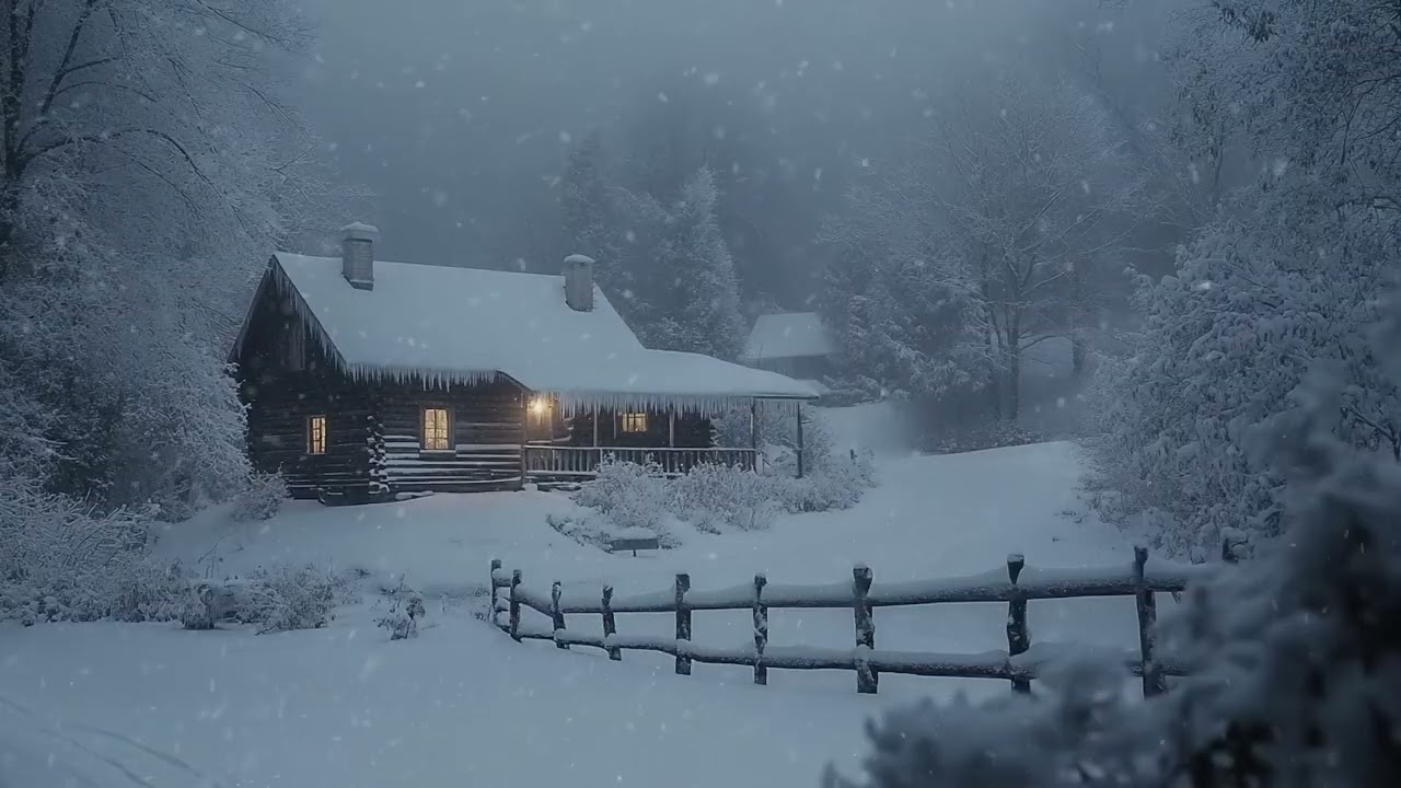 Gentle blizzard sounds and night wind ambience for deep sleep and total relaxation