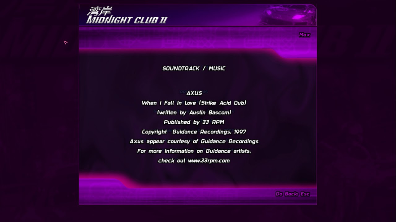 Credits - Midnight Club II