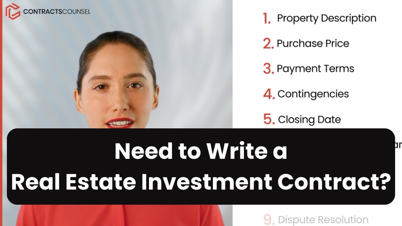 How to Write a Real Estate Investment Contract [8 EASY steps to follow]