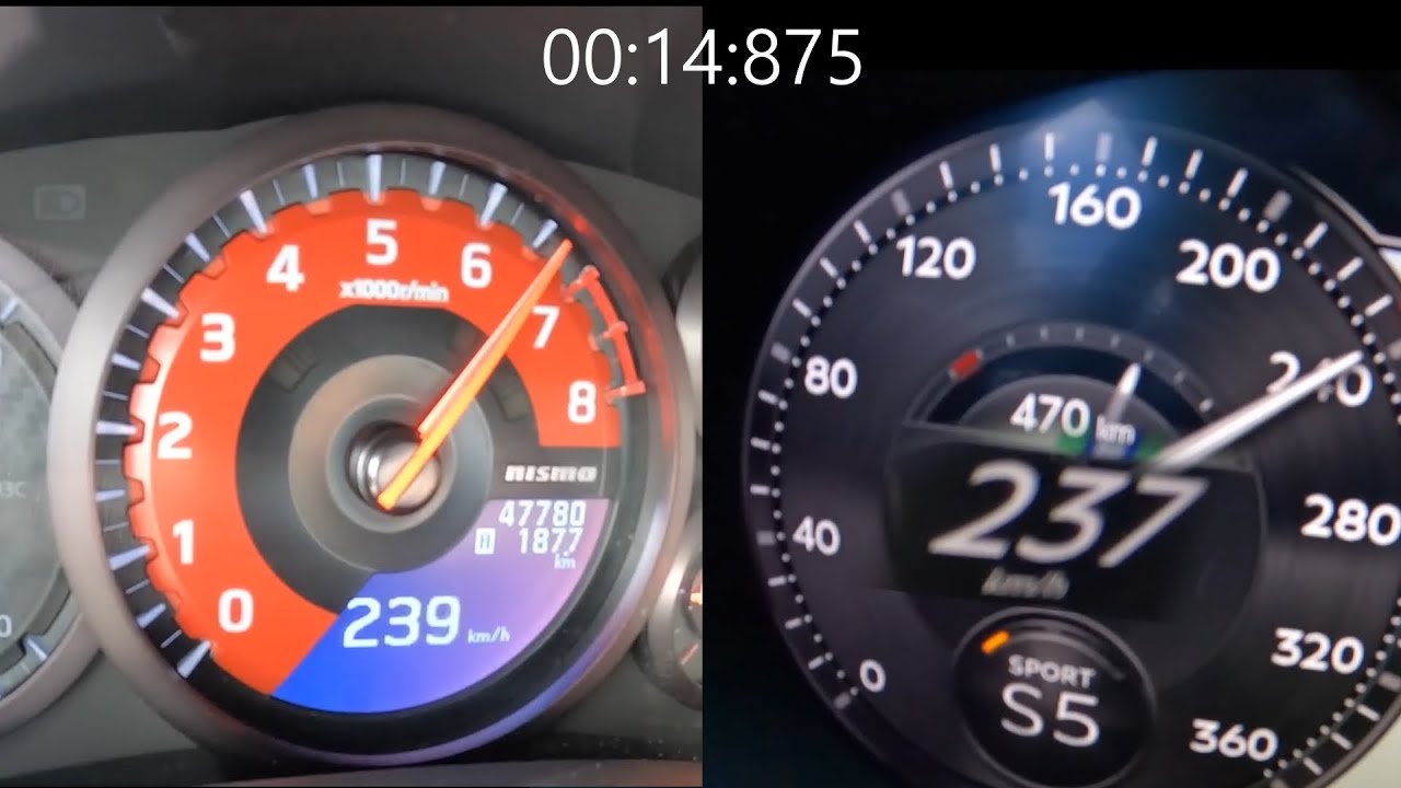 Nissan GTR Nismo R35 vs. Bentley Continental GT Speed | 0-310 kph Acceleration Battle