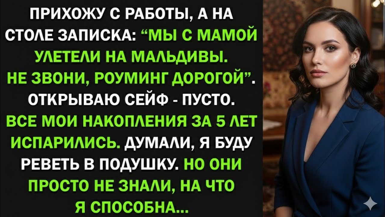 Муж улетел с мамой на Мальдивы. Украли мои деньги. Но их ждал 