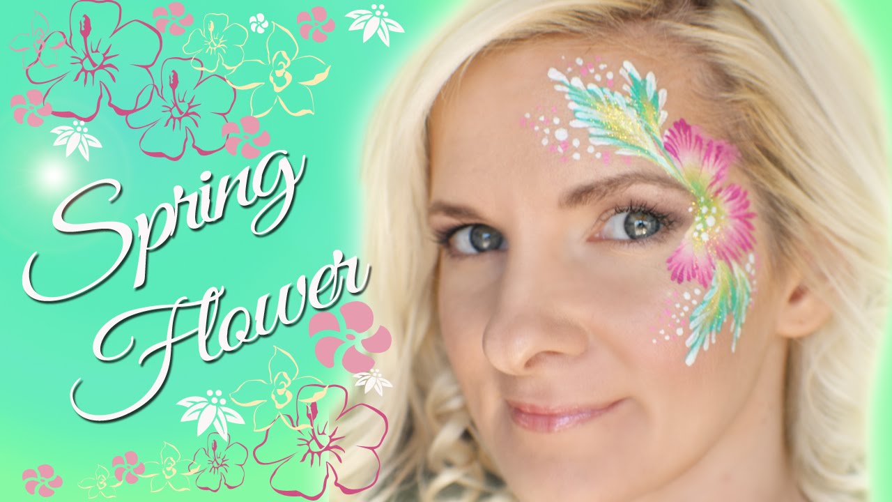 EASY Spring Flower Face Painting Tutorial