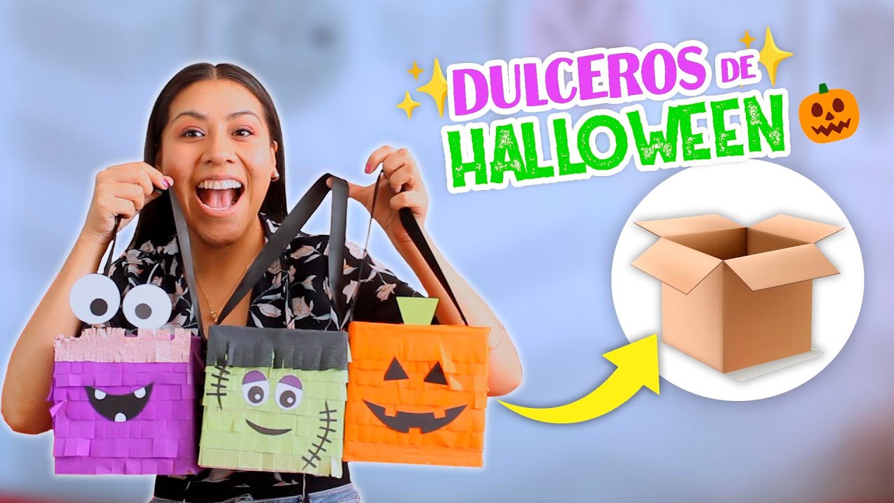 Dulceros con Cajas de Cartón para Halloween🎃 | LiiCastillo
