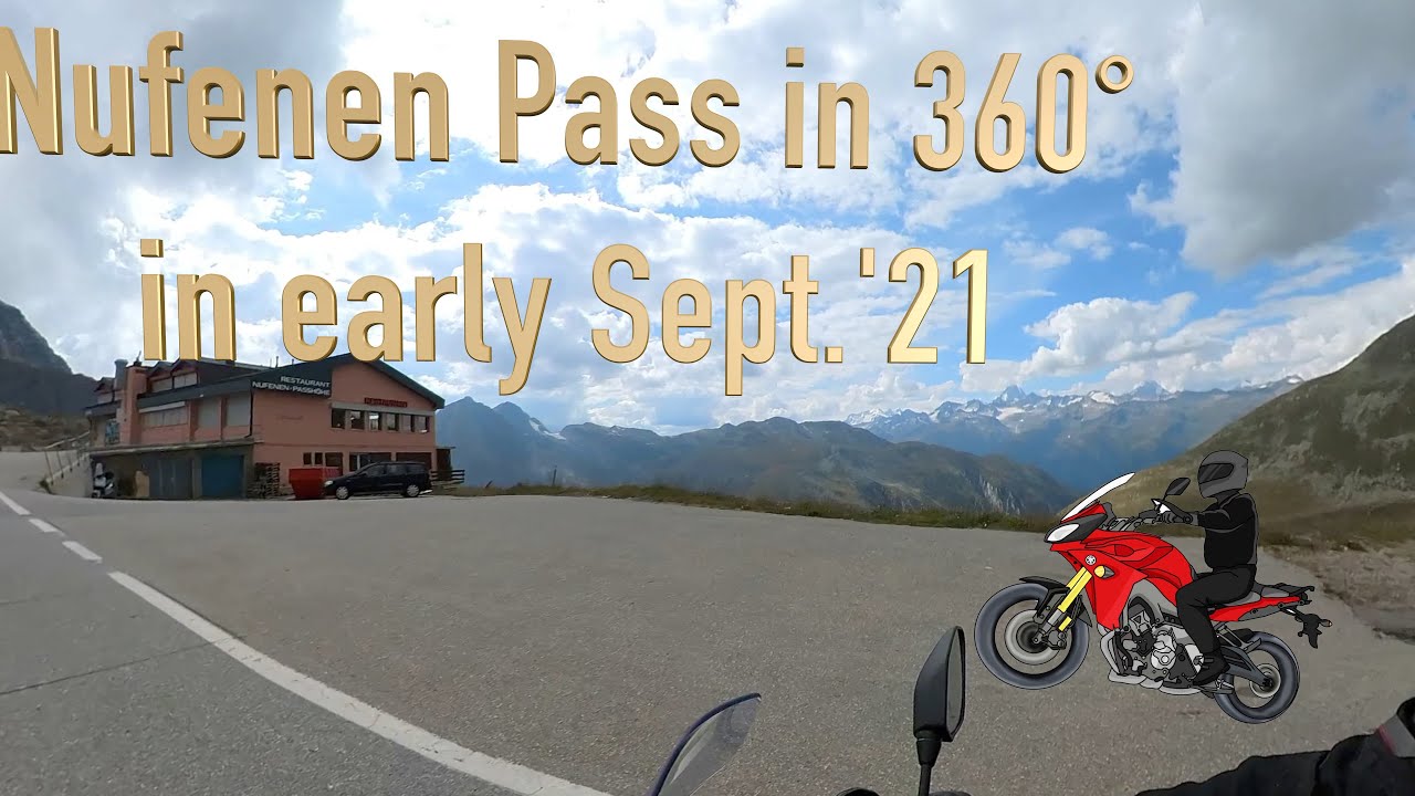 Nufenen pass on motorcycle in 360° - on my Tracer 900 GT