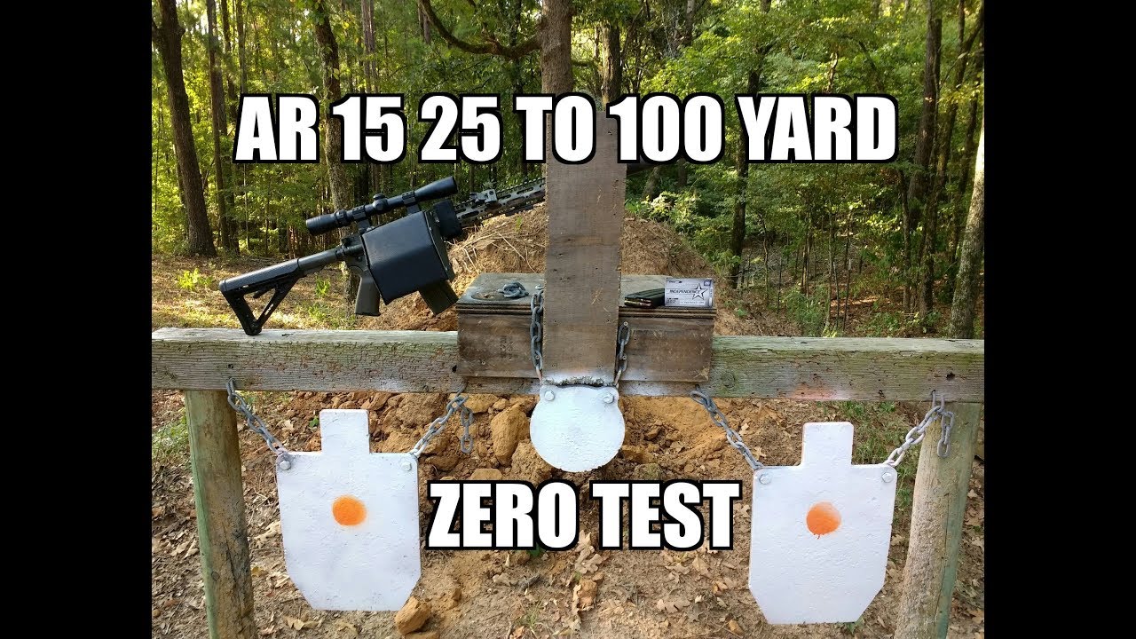 AR 15 25&ndash;100 ярдов тест на прицеливание