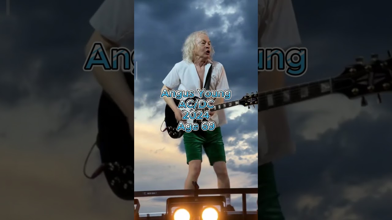 Angus Young than and now #rock  #acdc