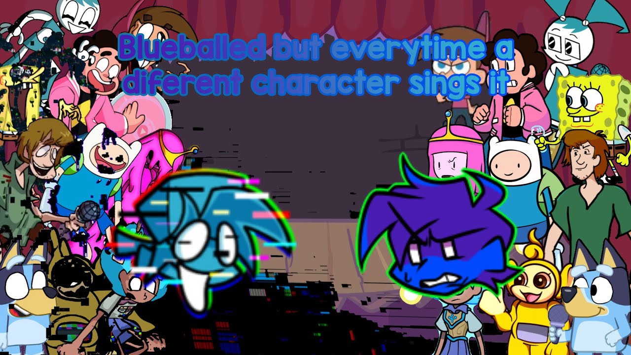 Bola azulada, mas todos cantam (Blueballed but everytime a diferent character sings it) - UTAU cover