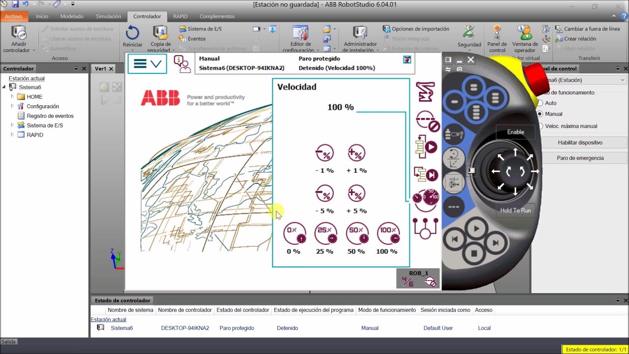 RobotStudio 001 FlexPendant Crear Programa