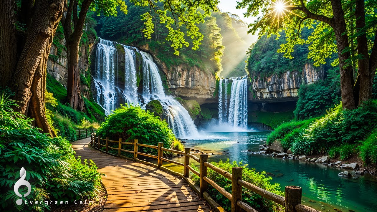 Music Therapy 🌿Heals The Mind And Resets The Body, Relaxing Piano & Waterfall Sounds #09