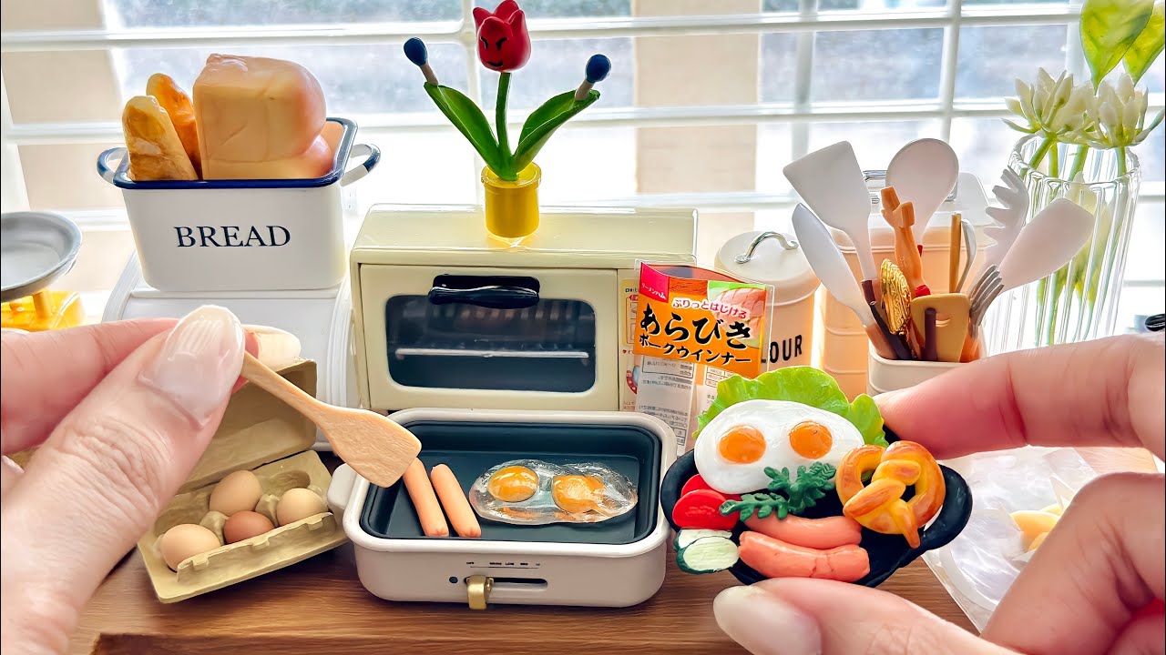 Re-Ment Mini Kitchen Toys |Miniature pan-Fried egg 🍳 |Toy Miniature | Toy Food Cooking (ASMR)