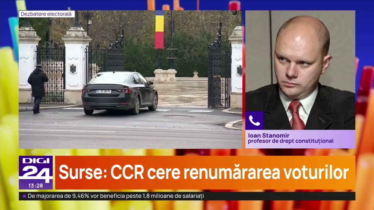 CCR cere renumărarea voturilor la primul tur prezidențial, susțin surse Digi24
