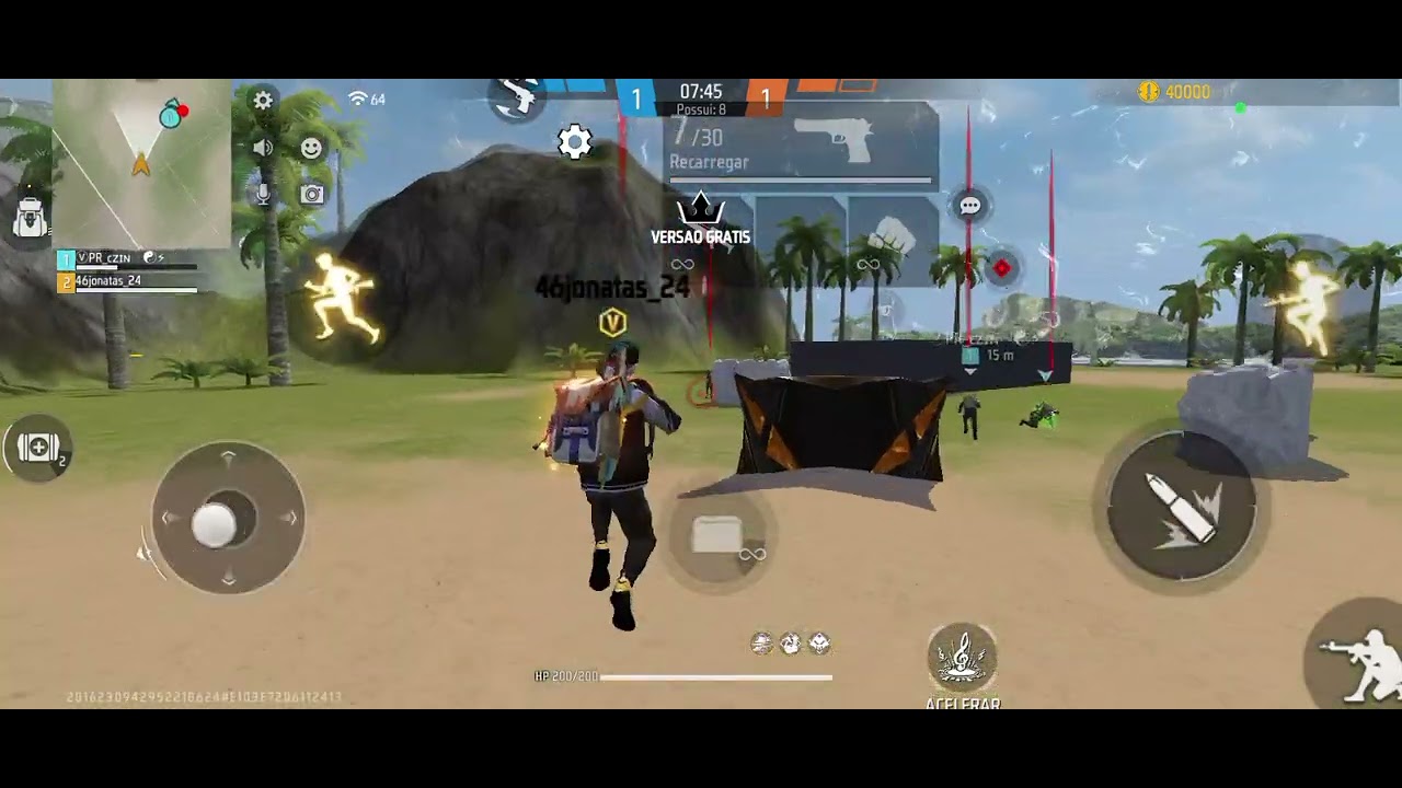 Eu usando hack no Free fire 