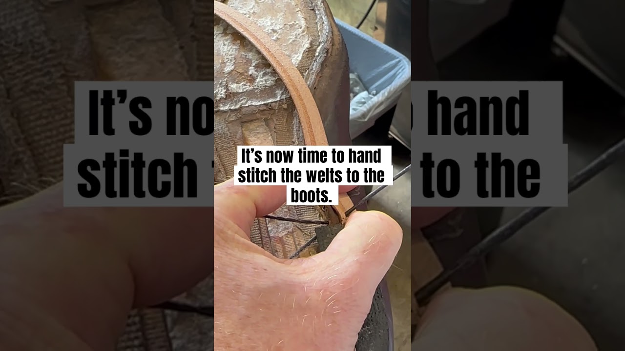 Adding Leather Welts to Boots - ASMR   #asmr #restoration #bootrepair