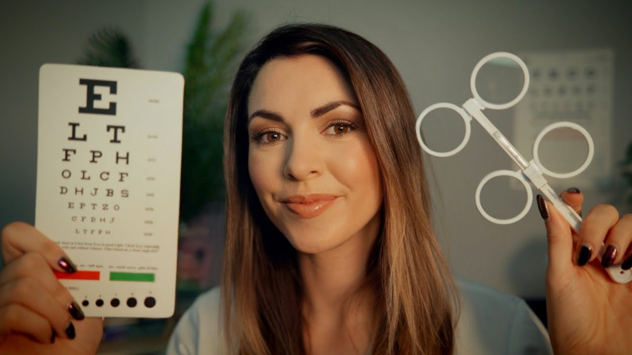 [ASMR] Проверка зрения, осмотр глаз и подбор очков (медицинская ролевая игра) ♡