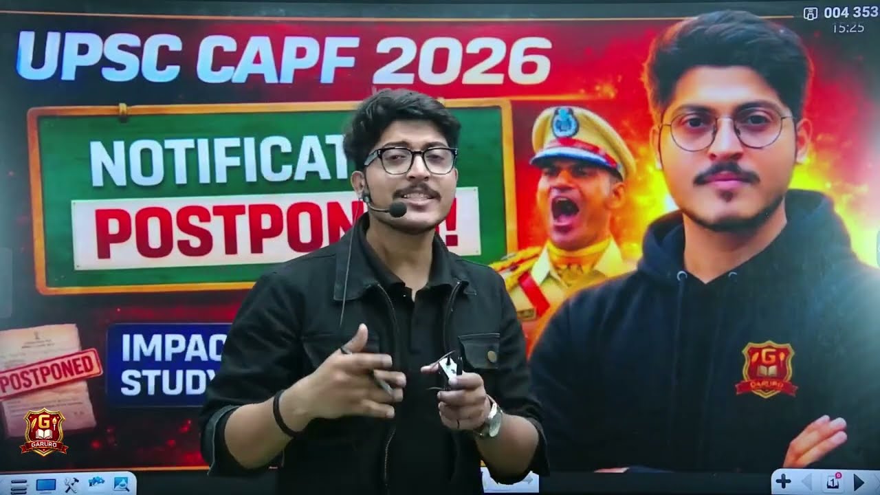CAPF 2026 Notification Postponed 😱 | Kya Cancel Hoga Exam? Full Truth Inside!
