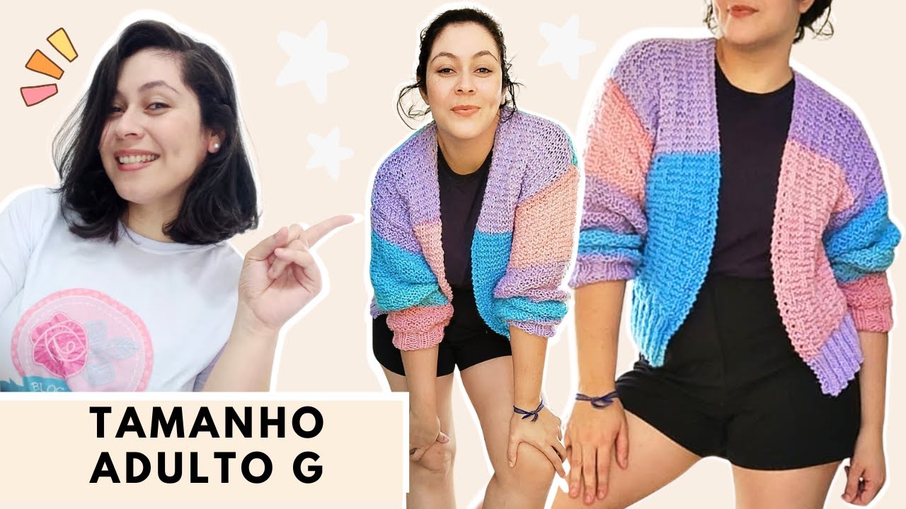 CASACO DE TRICÔ PASSO A PASSO | Tutorial Incrível #353 Casaco Lavanda