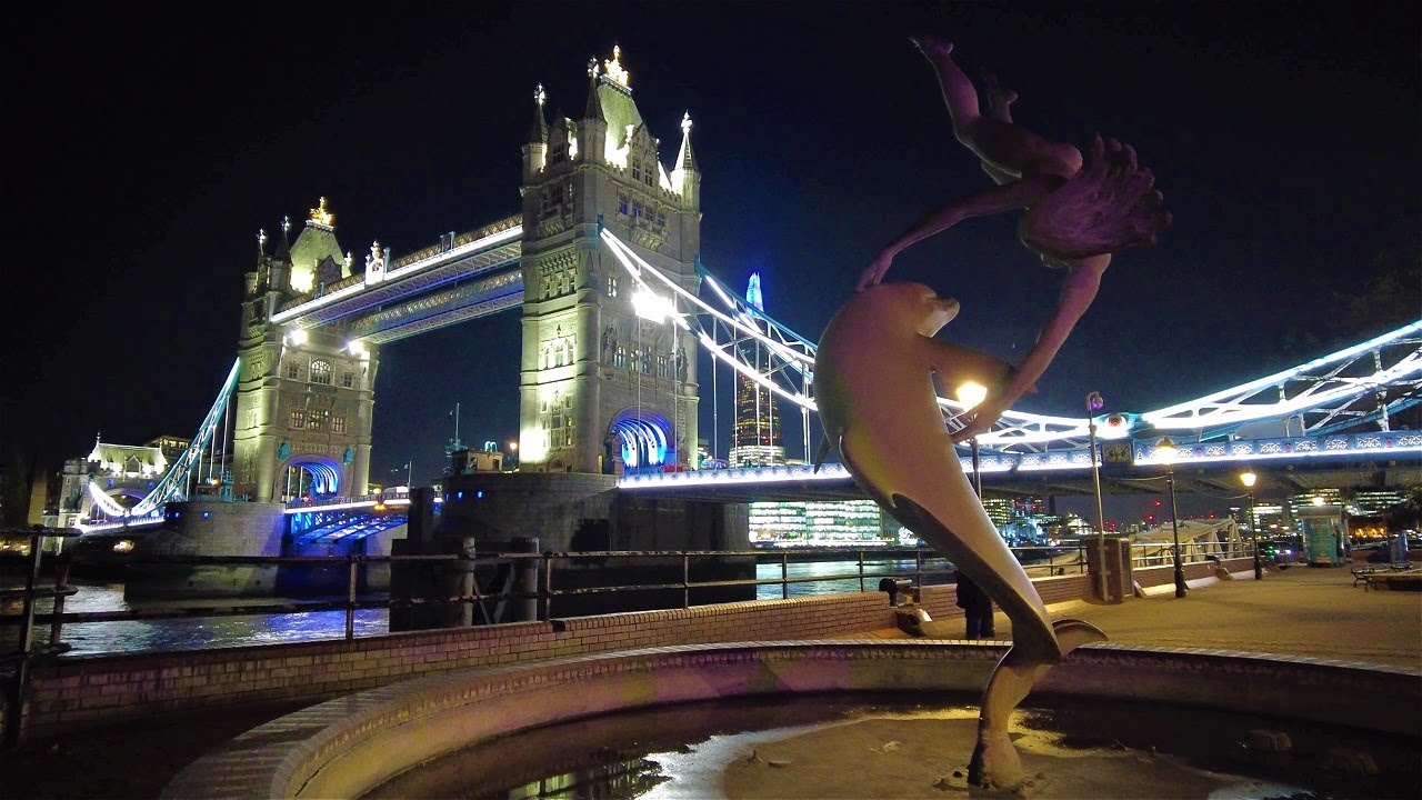 [4K] London Walk | Tower Bridge at Night | Butlers Wharf | Tower of London