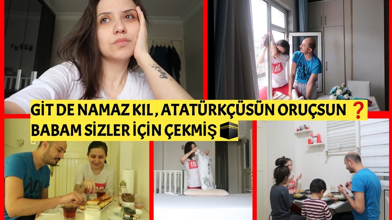 SAHURDAN İFTARA💕SAHURA PİŞİ YAPTIM👌TUHAF YORUMLAR🤔İFTAR MENÜMÜZ👍NEVRESİMLER DEĞİŞTİ🧺CAMLAR SİLİNDİ🧽