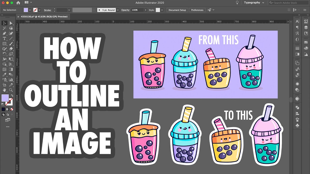 КАК СМЕЩИТЬ ИЗОБРАЖЕНИЕ В ADOBE ILLUSTRATOR | Как обвести изображение | Как создать симпатичную н...