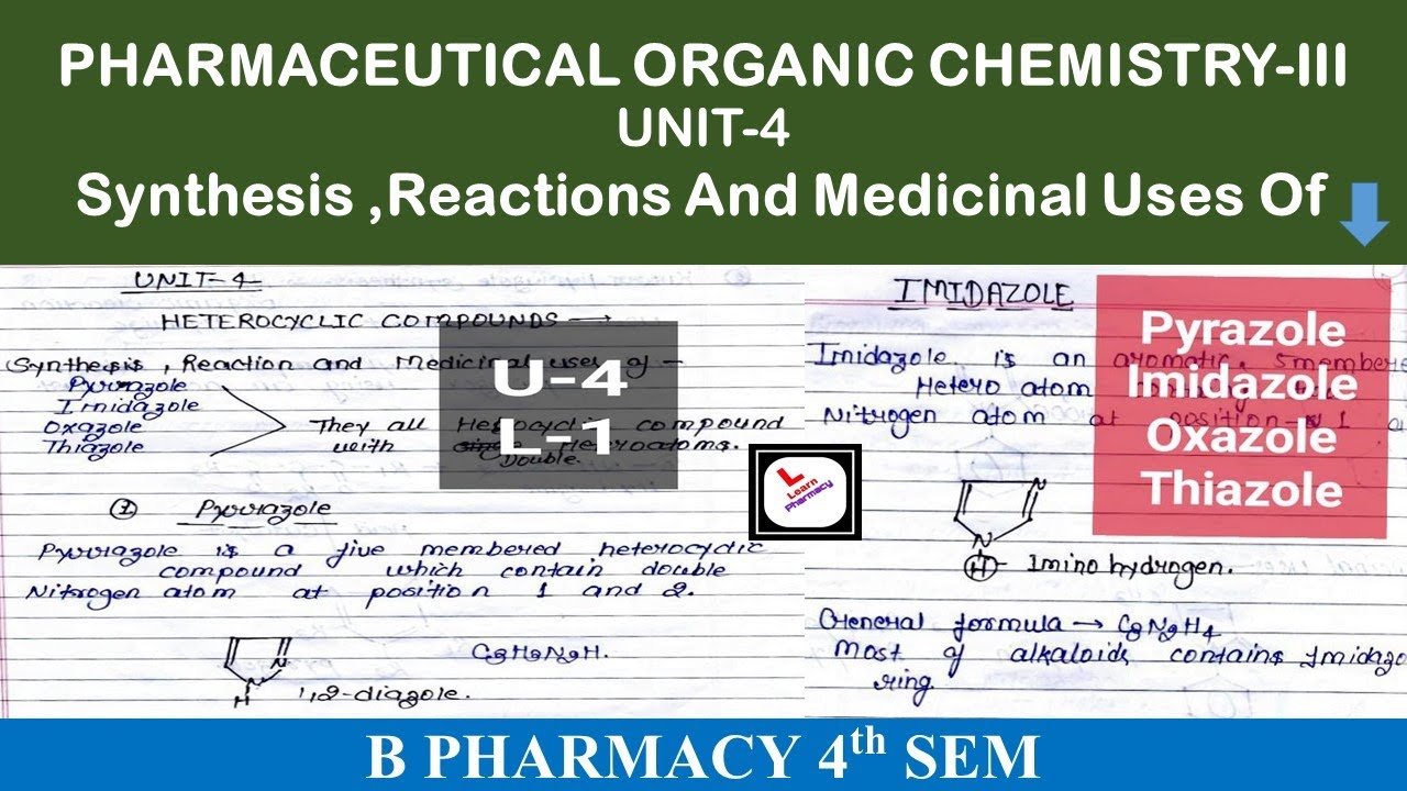 Pyrazole | Imidazole ||Oxazole ||Thiazole|| Synthesis , Properties & Medicinal uses|| POC-IIIrd U-4
