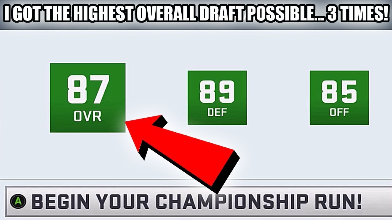I GOT THE HIGHEST OVERALL DRAFT 3 TIMES! HIGHEST OVERALL MUT DRAFT POSSIBLE! | MADDEN 19 MUT DRAFT