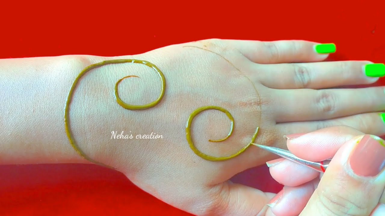 Unique dubadi style Mehndi design ll simple stylish 2020 karwachouth special henna design ll mehndi