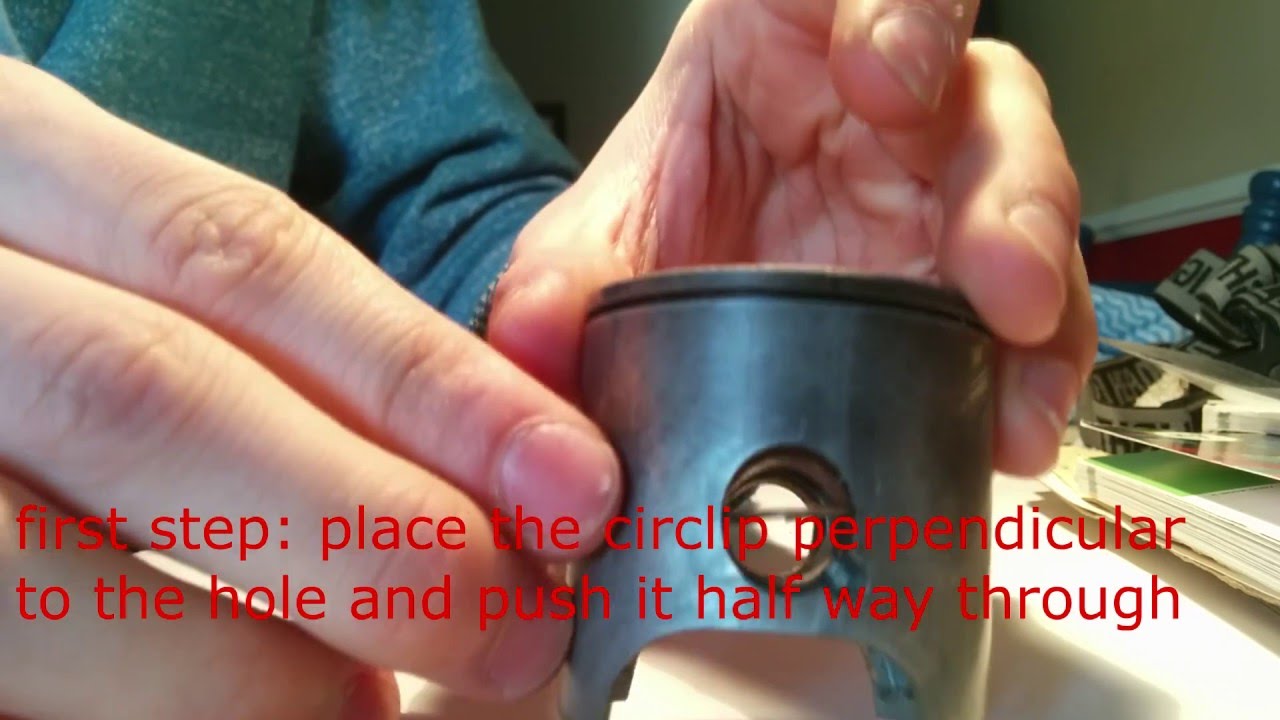 The easiest way to install piston circlip