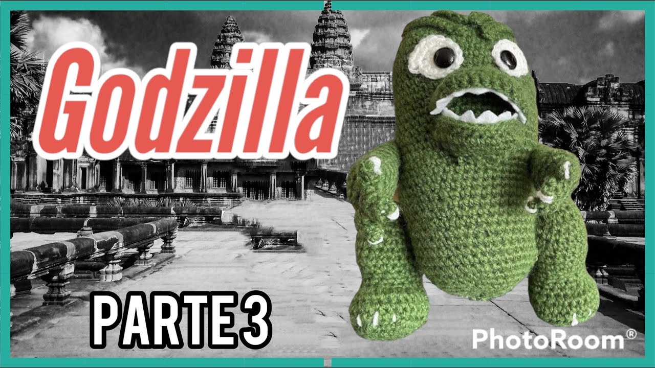 Godzilla!!Amigurumi!! Paso a paso!!Parte 3!! Subtítulos