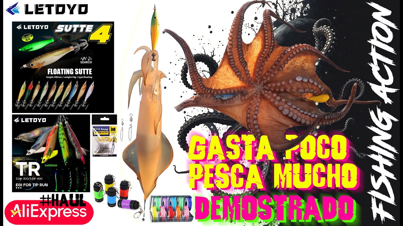 🦑🐙 𝕌ℕ𝔹𝕆𝕏𝕀ℕ𝔾 PESCAR CALAMARES LETOYO TR AliExpress #AliExpress #AliExpressHaul #haul #fishing #eging