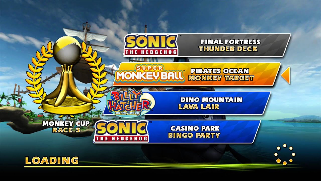 Sonic & SEGA All Stars Racing: Monkey Cup w/ Knuckles [1080 HD]