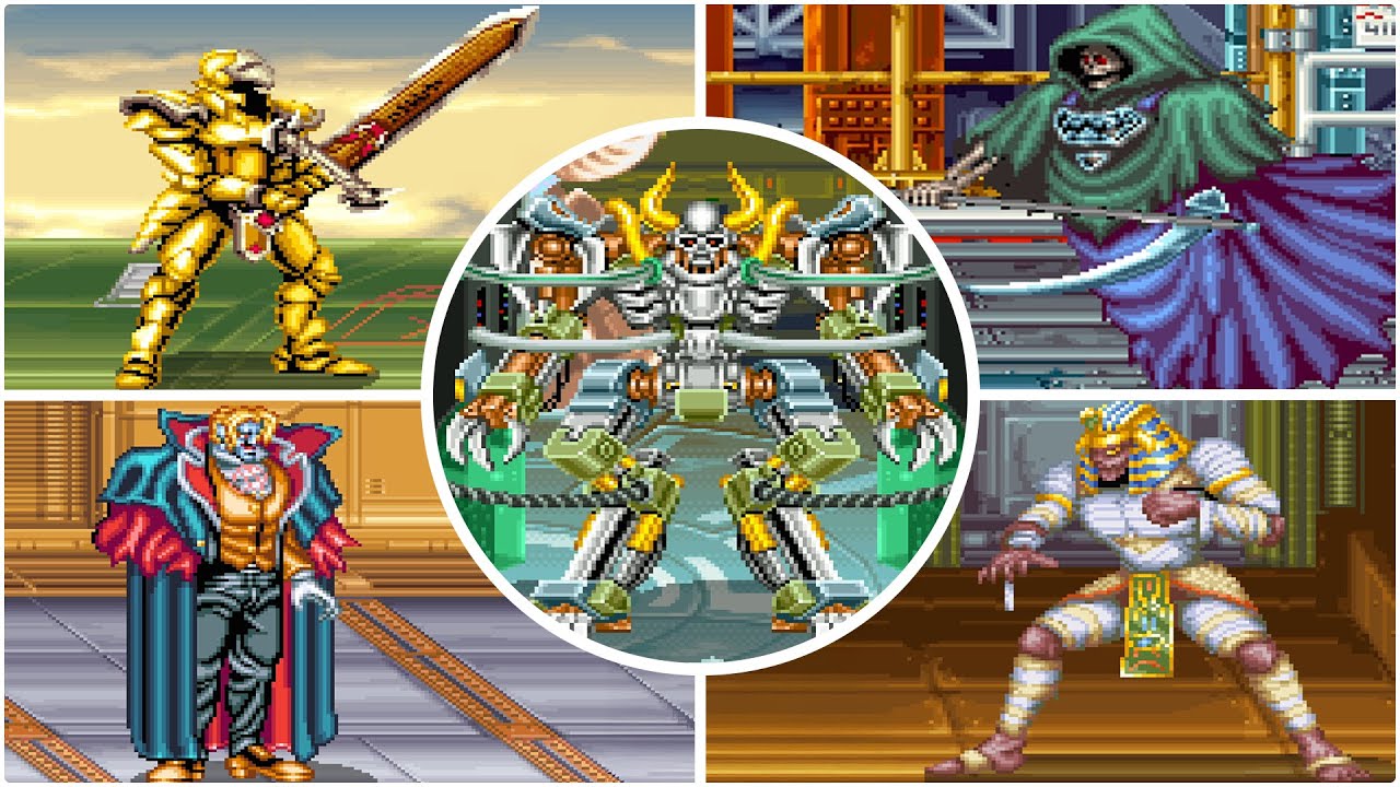 Night Slashers - All Bosses (Arcade)