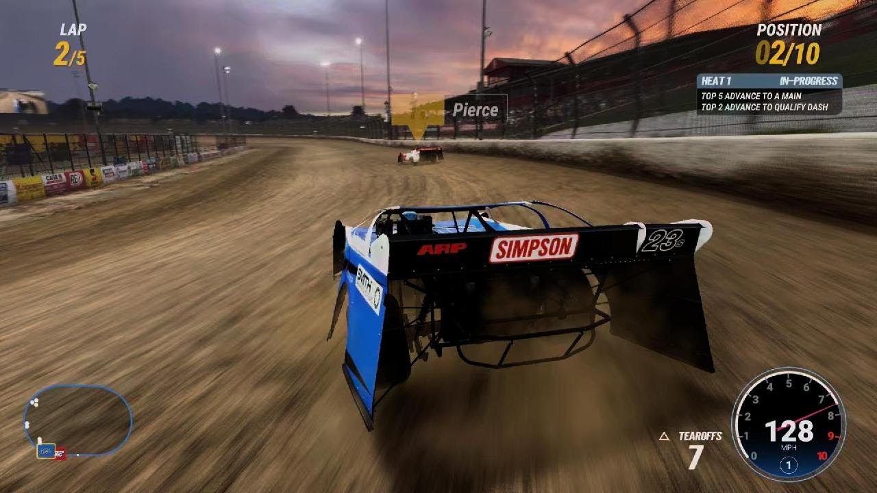 World of Outlaws 24 4th to 1st crazy race at Eldora