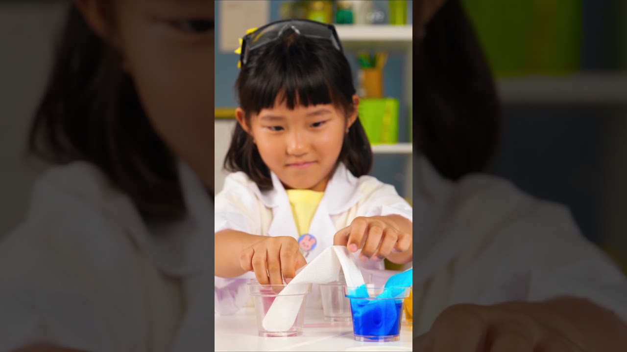 Water + Paint = Magic! 🌈Walking Rainbow Experiment for Kids!  #scienceexperiment #forkids