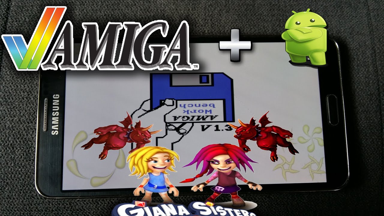 Amiga + Android + Great Giana Sisters SE // Jak grać na Smartfonie w gry z Amigi ?