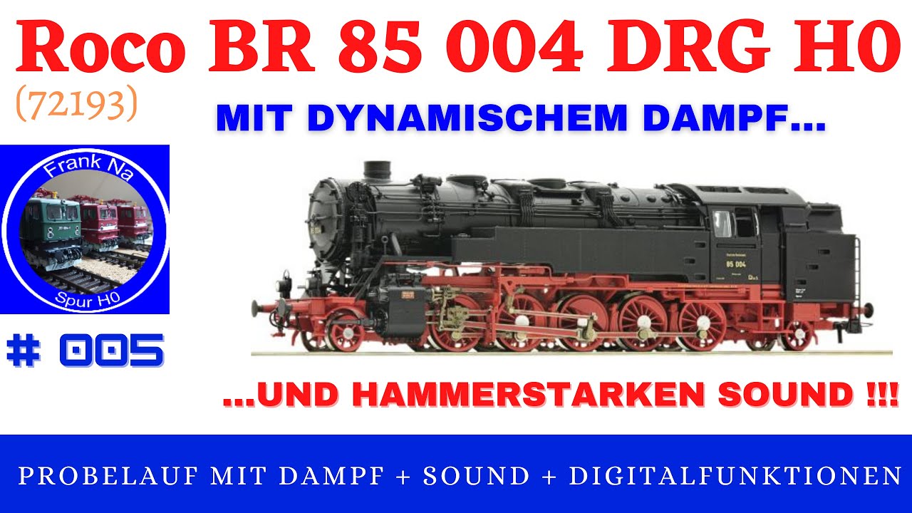 Roco H0 BR 85  DRG mit Dynamischen Dampf + Sound + Digital Testfahrt