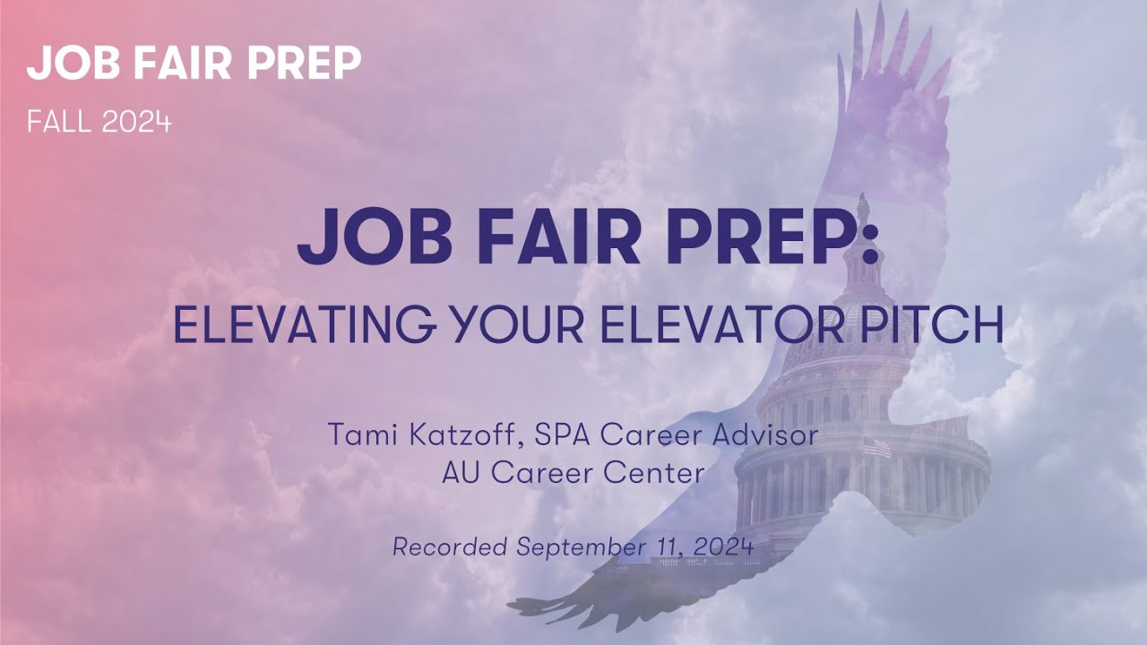 Fall 2024 Job Fair Prep: Elevating Your Elevator Pitch
