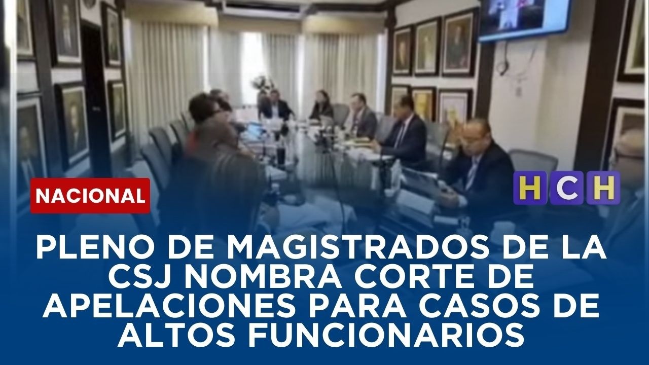 Pleno de magistrados de la CSJ nombra corte de apelaciones para casos de altos funcionarios