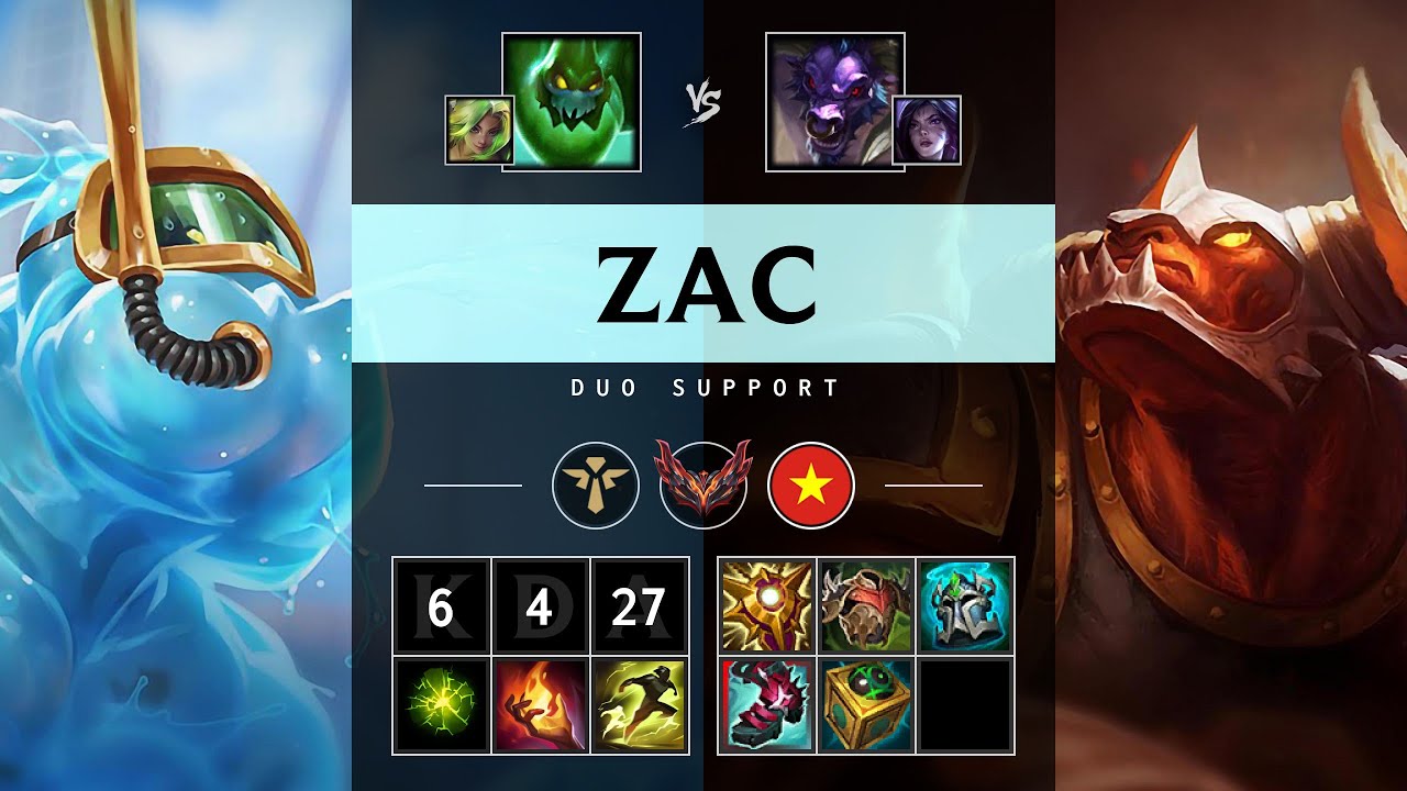 Zac Support vs Alistar - VN Grandmaster Patch 25.18