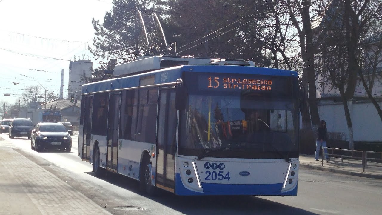 Поездка на троллейбусе Днiпро Т203 по маршруту 15 Г.Бельцы