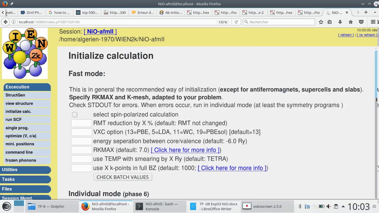 Wien2k Workshop: Le calcul antiferromagnétique ( NiO afmII )