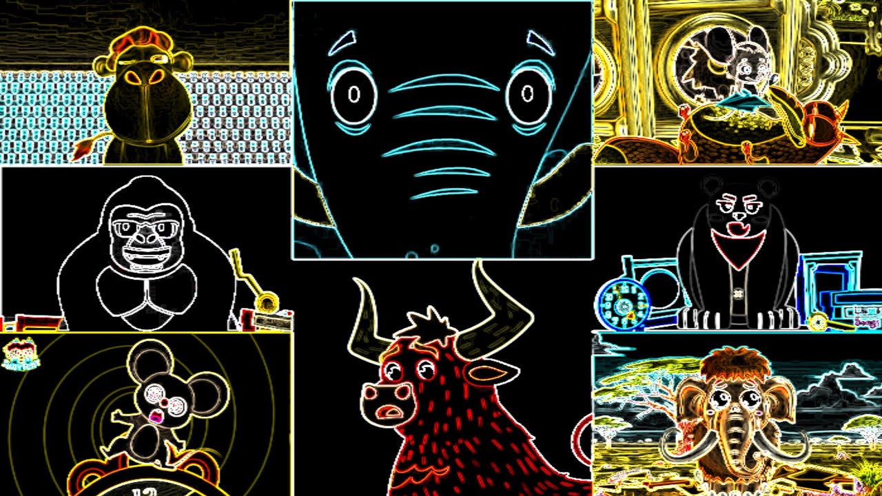 HICKORY DICKORY DOCK || ELEPHANT VS. BULL || THE 8 BEST CLOCK CRASHER || NEON OUTLINE || FX TUTORIAL