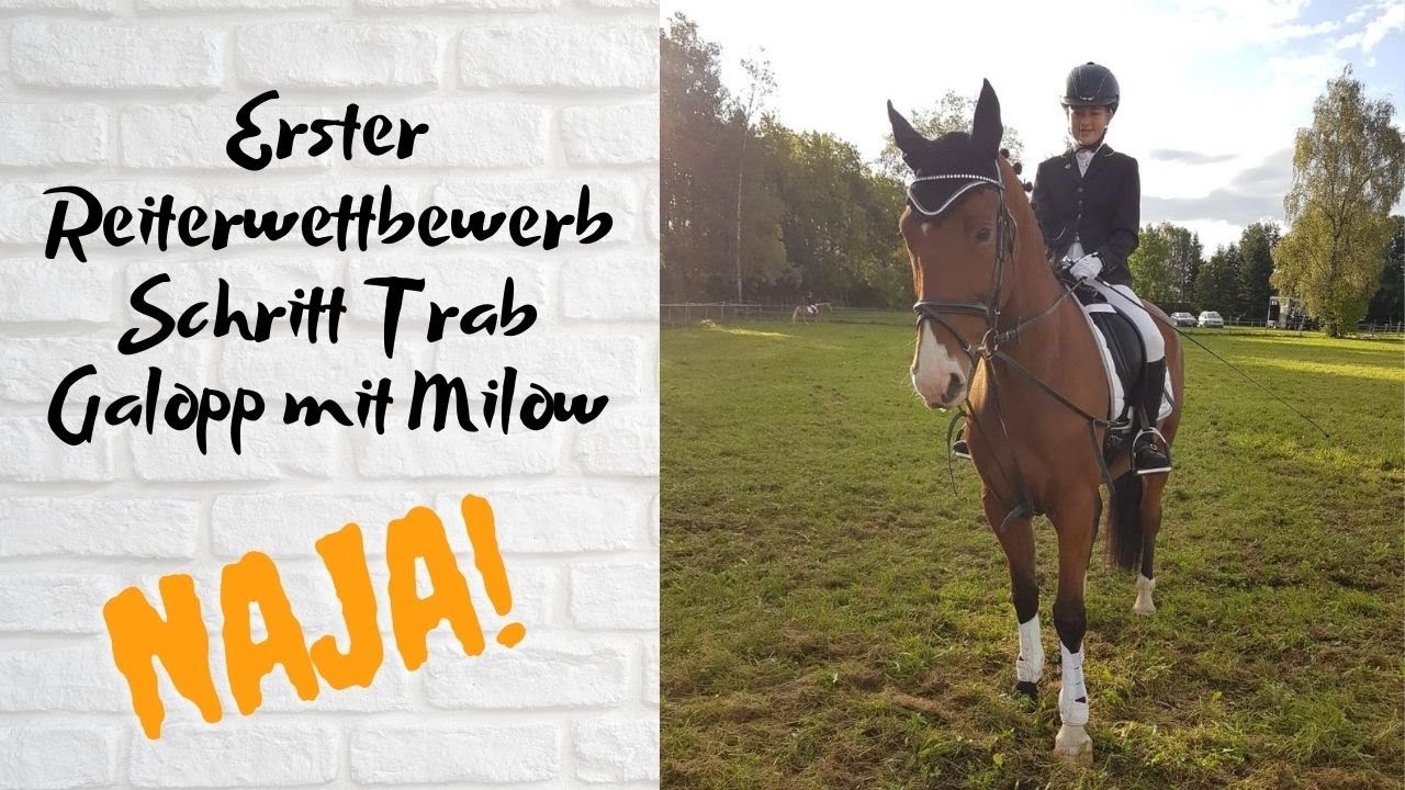 Mein erster Reiterwettbewerb Schritt Trab Galopp mit Milow 🐴