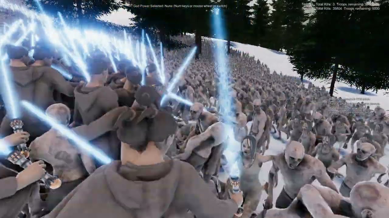 UEBS2  ซอมบี้ ปะทะ เจได Jedi 5000 VS Zombie 90000