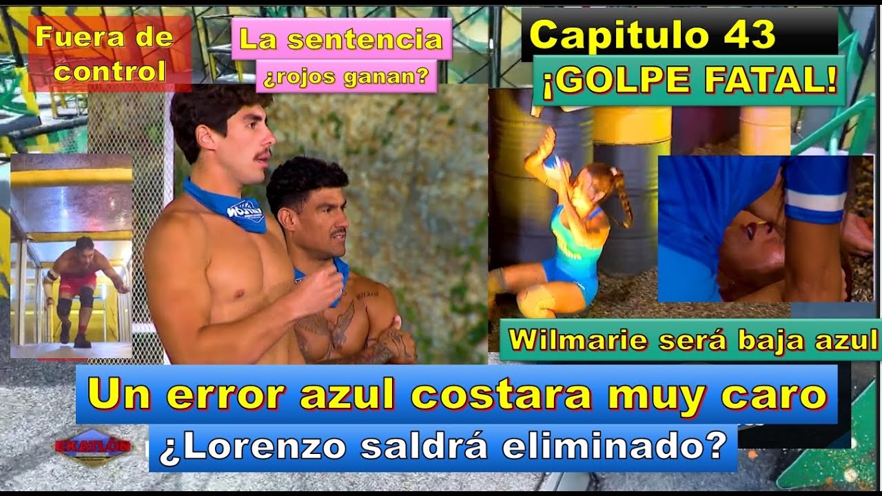 Lorenzo sentenciado y Eliminado Azules problemas o Polo? Wilmarie lesionada Capitulo 43 Exatlon EEUU