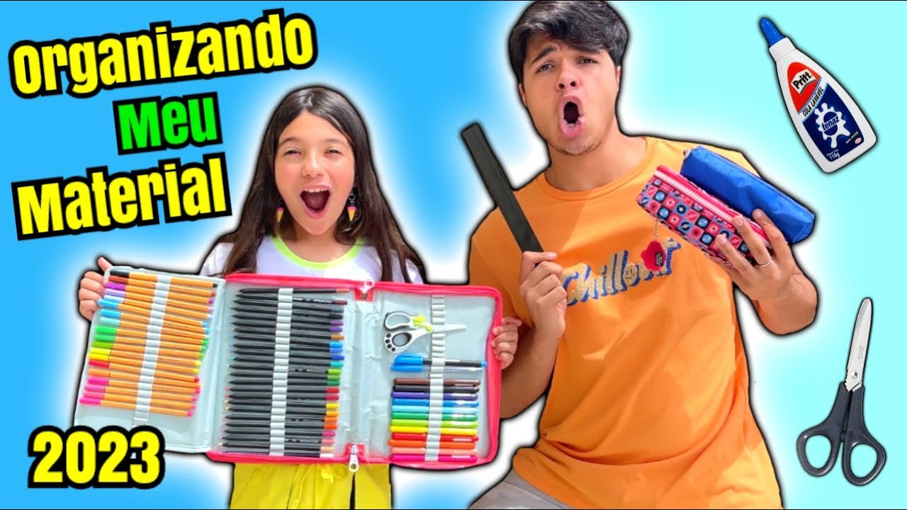 ORGANIZANDO MEU ESTOJO ESCOLAR 2023 | Anny e Eu Family