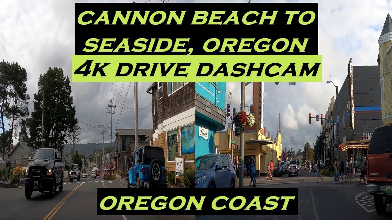 Cannon Beach to Seaside, Oregon | 4k Driving | Dashcam