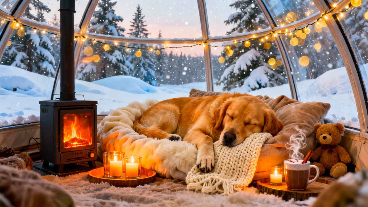 Dog Calming Music for Dogs ❄️🎵💖 Winter Anti-Separation Anxiety Relief 🐶 Deep Sleep & Healing Music